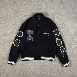 Black Stussy x Comme des Garcons Men's Jacket Medium